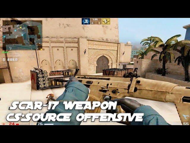 SCAR-17 - CS Source Offensive - CSSO Casual Gameplay - CSS w/ CSGO Mod - CSGO Mirage Map