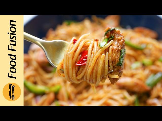 Chilli Garlic Chicken Spicy Noodles Recipe by Food Fusion