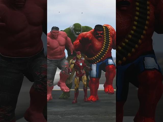 IRONMAN HULK RED HULK MAESTRO HULK VS BATMAN FLASH BLACK ADAM SUPERMAN #gta #gta5 #shorts #gaming