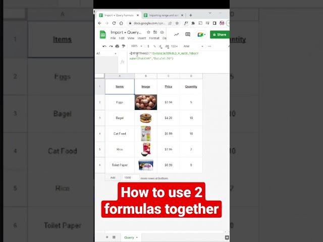 importrange with query formula to sort data #googlesheets #formulas