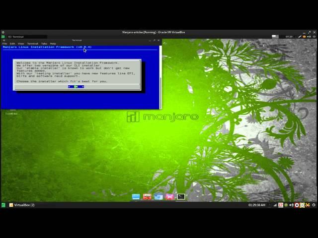 Installing Manjaro Linux via Virtualbox