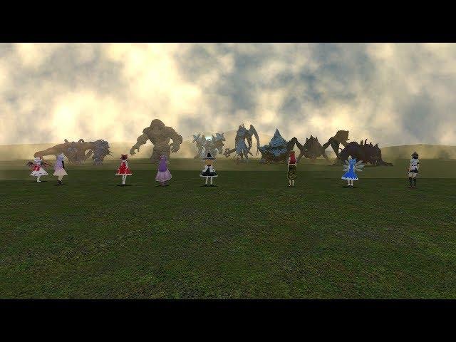 Garry's Mod SNPC Battle Touhou Projects VS Vindictuss Bosses