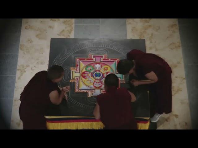 Green Tara Sand Mandala Creation Time-lapse