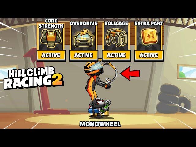 Hill Climb Racing 2 - New Mastery MONOWHEEL Unlocked and Fully Upgraded GamePlay