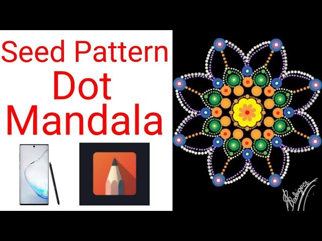 How To Draw Dot Mandala || Seed Pattern || Digital Design #4