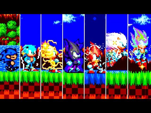 EVOLUÇÃO DO SONIC, SUPER, FILME, DARK, LIGHTNING, HYPER, MUI E ULTIMATE! Evolution Forms Sonic Mania