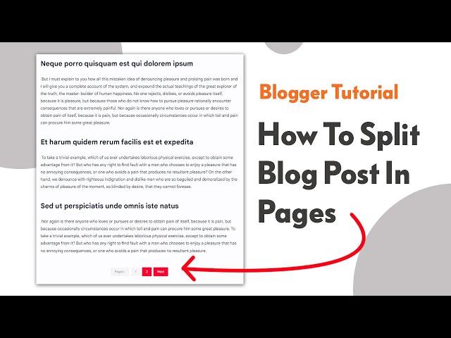 Easily Split Long Blog Posts into Multiple Pages in Google Blogger (Step-by-Step Guide)