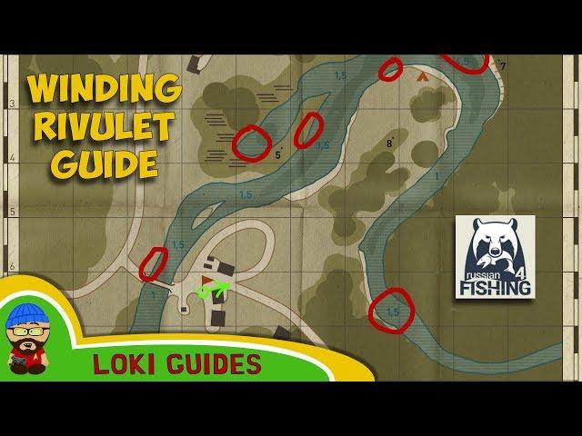 Winding Rivulet Guide - Best Spots & Baits for Float, Feeder and Spinning - Russian Fishing 4