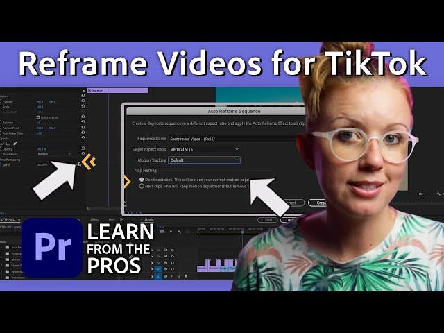 How to Edit TikTok Videos in Premiere Pro | Auto Reframe for Social Media Tutorial | Adobe Video