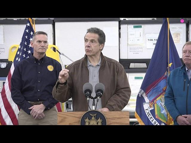 Governor Cuomo Tours Construction of Temporary FEMA Hospital at Jacob K. Javits Convention Center
