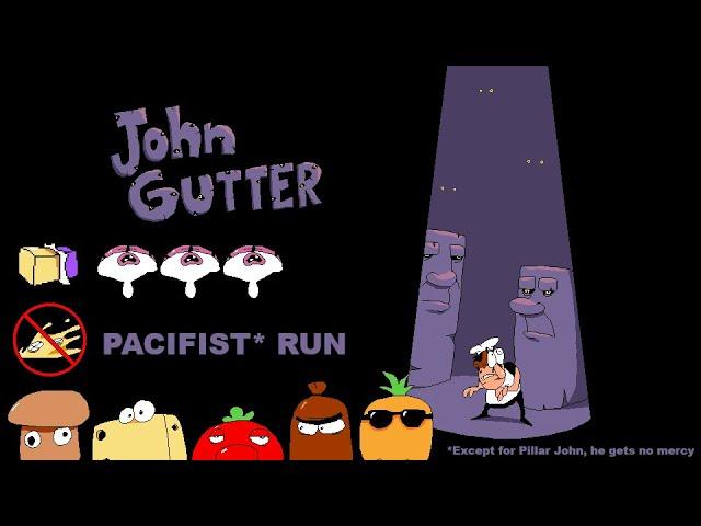 Pizza Tower Pacifist Challenge - John Gutter - All Toppins, All Secrets, Tower Secret Treasure