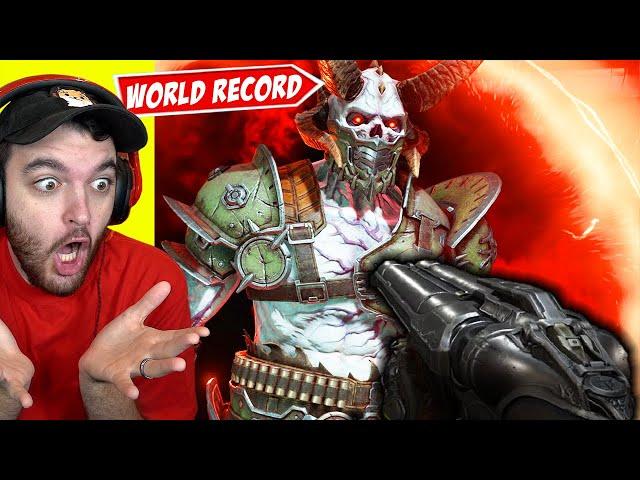 WORLD RECORD "DOOM ETERNAL" SPEEDRUN... (INSANE GLITCHES)