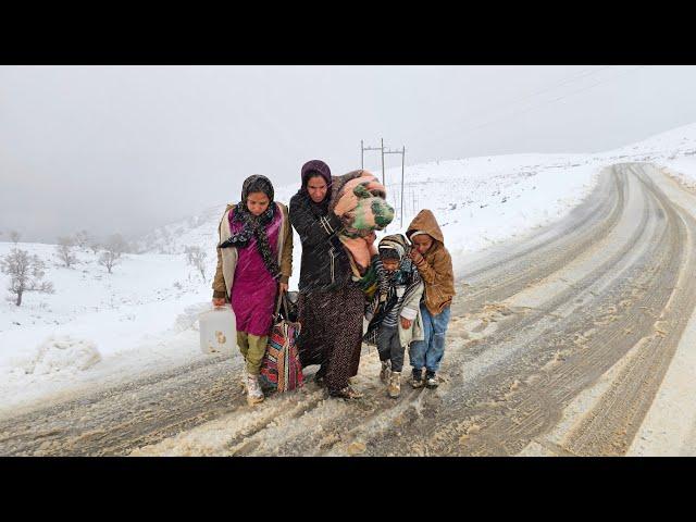 Suzanne and her children scattered under the heavy winter snow and took shelter under the bridge.