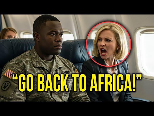 Racist Woman Insults Black Soldier On Plane, Next Day She Sees News and Realizes She Made a Mistake