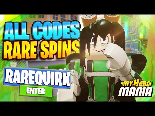 I Found ALL NEW MY HERO MANIA CODES That Give Insane RARE SPINS