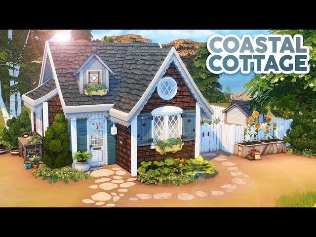 Tiny Coastal Cottage // The Sims 4 Speed Build