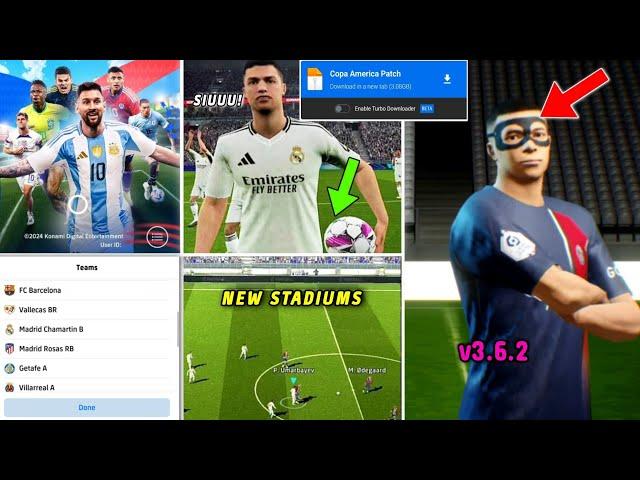 Download patch eFootball PES 2024 Mobile | How to install patch in efootball 2024 v3.6.2 update