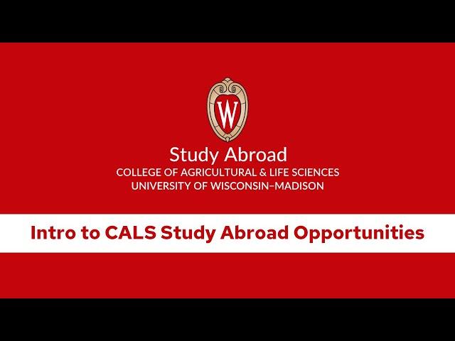 Intro to CALS Study Abroad Opportunities