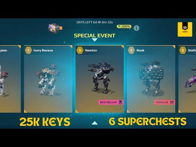 [WR] INSANE 2x SuperChest 25K Keys Black Market Opening - War Robots