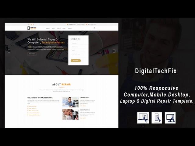 Digital Tech Fix - Multipurpose Mobile, Computer, Electronic Servicing and Repairing HTML Template