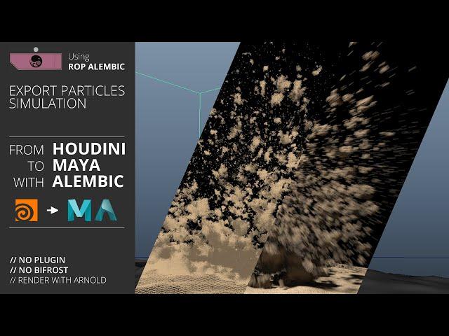 Export particles from Houdini to Maya using Alembic and Arnold ONLY