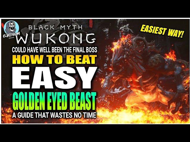 BEST HOW TO BEAT Bishui Golden Eyed Beast Boss EASY GUIDE Black Myth Wukong