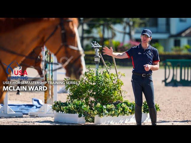 McLain Ward in full coach mode at the #USAJumping Horsemastership Training Series