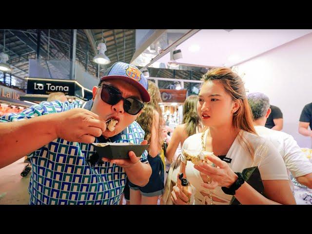 Spanish Food Tour - ULTIMATE FOOD TOUR in Barcelona - La Boqueria Market - Tapas in Spain | SAPA TV