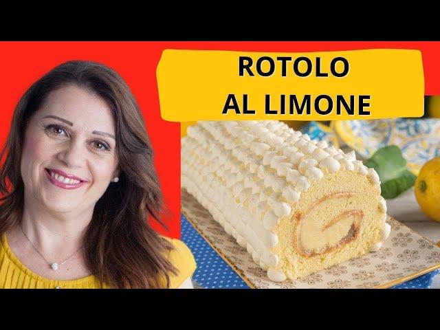 Rotolo al limone farcito: fatto in casa con soffice pasta biscotto!