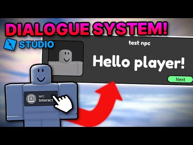 How to make a DIALOGUE SYSTEM in ROBLOX STUDIO! (MODEL IN DESC)