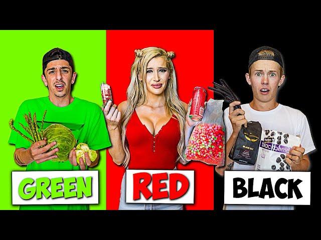 Eating Only ONE Colored Food for 24 HOURS! **Rainbow Food Challenge**