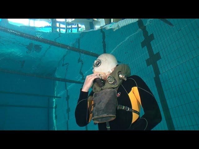 На себе проверил армейский дыхательный аппарат. Military rebreather test.