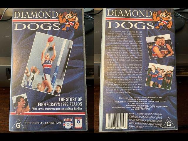 VHS Video - 1992 - AFL - Diamond Dogs Footscray Football Club - Special Comments from Doug Hawkins