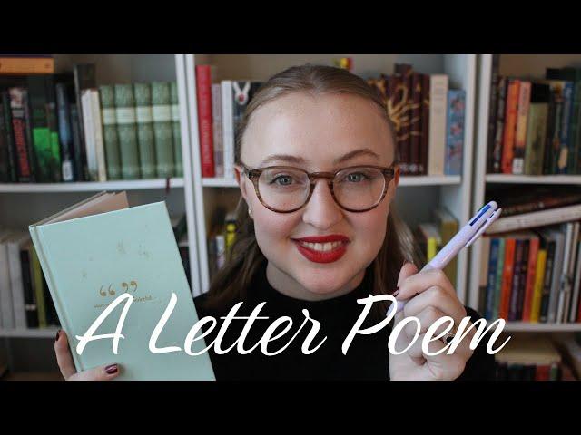 Write Poetry With Me #20: In the Form of a Letter