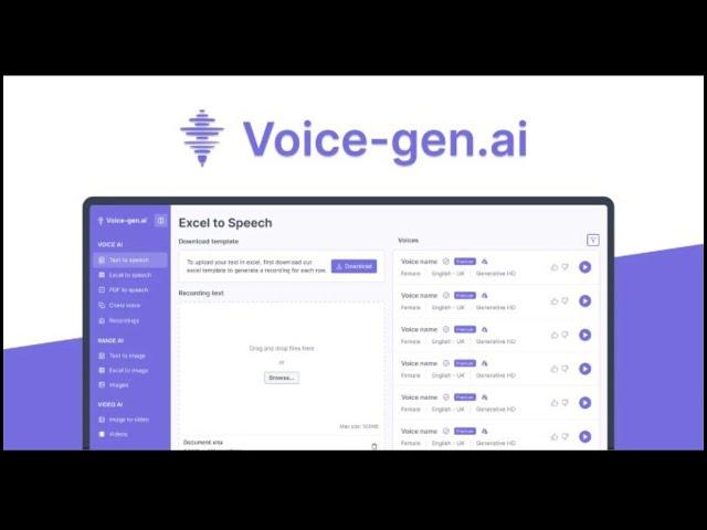 Voice Gen.AI Lifetime Subscription: One AI App to Rule Them All – Generate Voice, Image & Video!