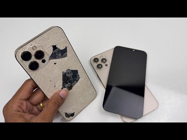 Damaged iPhone 12 Pro Max Repair | How Cracked iPhone Fix ASMR