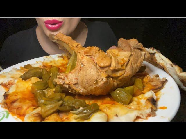 Asmr Mukbang thashreeb okra تشريب بامية | eating show