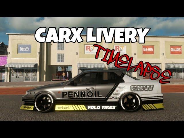 TIMELAPSE LIVERY CARX | ТАЙМЛАПС ПО ВИНИЛАМ В CARX | NISSAN SKYLINE R34 4-DOOR