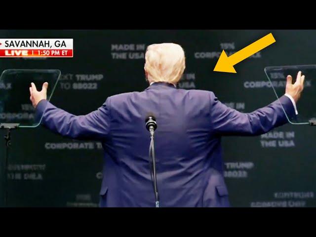 Trump's brain SHUTS DOWN, wanders off & HUGS THE AIR