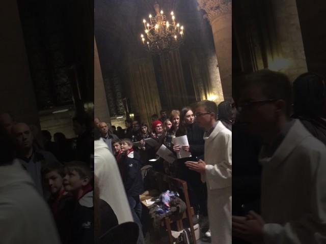 Mass in notre dame cathedral paris