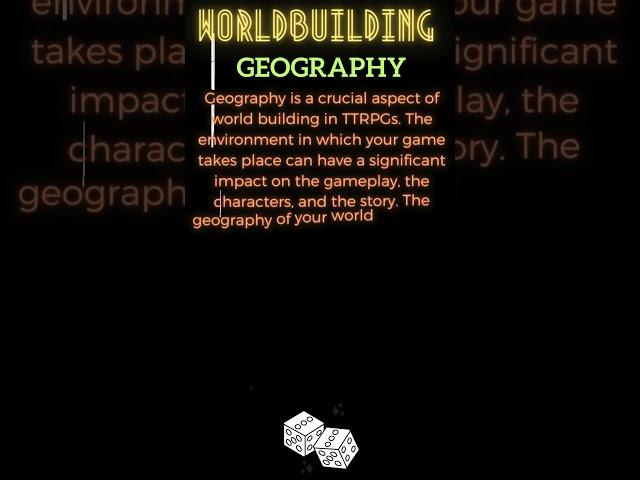 Worldbuilding Geography 1 #tabletoproleplaying #tabletop #tabletoproleplayinggames