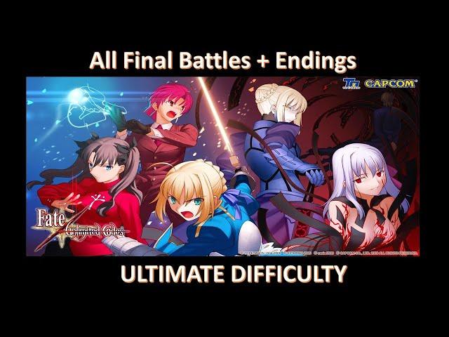 FATE UNLIMITED CODES (ALL CHARACTER FINAL BATTLE + ENDINGS + ULTIMATE MOVE) MAXIMUM DIFFICULTY