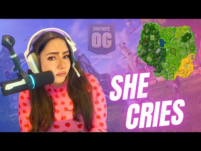 girl CRIES playing OG fortnite