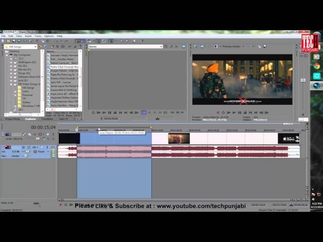 Split/Cut/Remove Audio form a Video in Sony Vegas