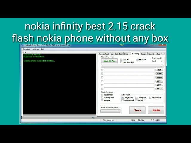 nokia infinity best 2.15 crack with all nokia driver ,flash any nokia phone without box