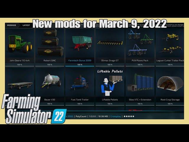 FS22 PS4/PS5 | New mods for March 9, 2022