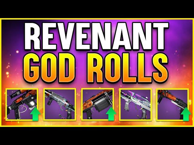 NEW META! The MUST HAVE Revenant God Roll Weapons! (Destiny 2)