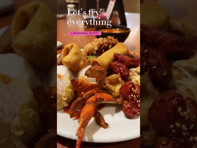 Biggest BUFFET in Las Vegas!! Bacchanal Buffet at Caesars Palace #shortsvideo #food #fun