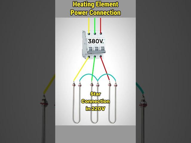 Heating Element Connection with Power Supply | Heater Wiring #howto #heater #stardeltaconnection