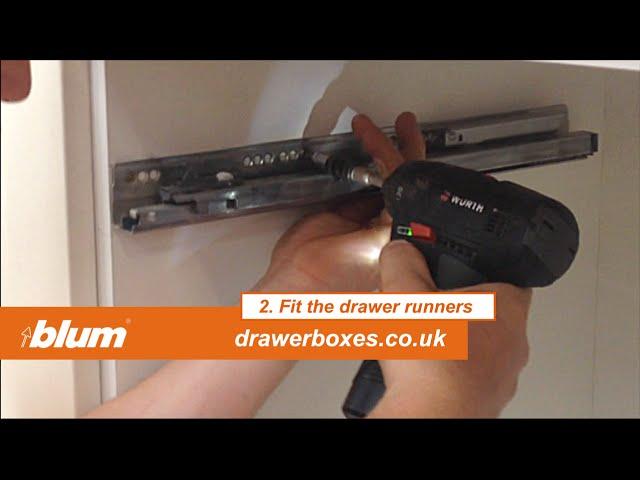 Blum Tandembox Antaro - deep replacement kitchen drawer box - 2 of 3   Fit the drawer runners